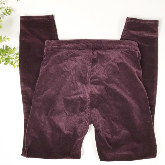 GAP | Burgundy & Navy Velvet Side Zip Legging | 26 - Picture 6 of 14